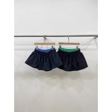 批发韩国东大门2026春夏新款<b class='q'>时尚</b>拼接撞色松紧腰系带半身裙女短裤裙潮