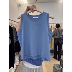 批发韩国东大门2026夏季新款时尚百搭宽松显瘦圆领无袖吊带背心女上衣