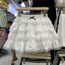 批发夏季新款甜美纯欲<b class='q'>蕾丝</b>拼接蛋糕裙小个子显瘦百搭短裙半身裙女