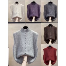 批发针织打底衫女秋冬新款内搭套头洋气低领叠穿毛衣坎肩上衣毛衣