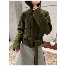 批发复古高领山羊绒针织开衫女<b class='q'>欧洲站</b>2025秋装新款欧货女装毛衣外套潮