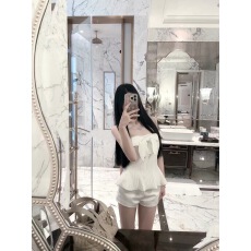 批发LXYG名媛气质纯欲千金掐腰蝴蝶结抹胸收腰显瘦针织上衣女外穿打底