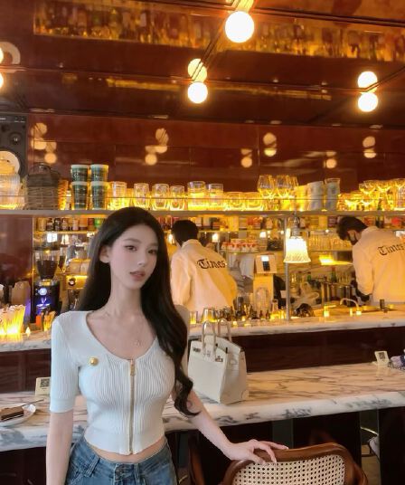 jayky yang 더블 색상 소형 버스 u 칼라 캐주얼 품격 반팔 맨위 단색 지퍼 니트 오픈 가디건