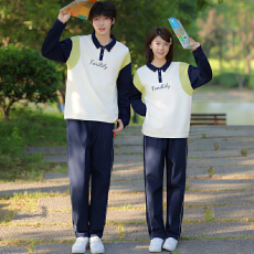 批发实拍情侣装卫衣外套学生班服校服运动会套装