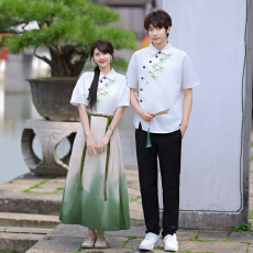 批发实拍 情侣装班服复古中式<b class='q'>演出服</b>民国风套装