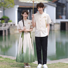 批发实拍 情侣装班服复古中式<b class='q'>演出服</b>民国风套装