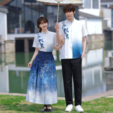 批发实拍 情侣装班服复古中式<b class='q'>演出服</b>民国风套装