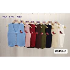 批发时尚V领小马<b class='q'>不规则</b>下摆背心开衫