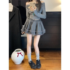 批发实拍～大码胖MM减龄蕾丝花边波点<b class='q'>半身裙</b>高腰显瘦A<b class='q'>字</b>短<b class='q'>裙</b>