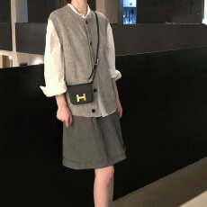 批发2025新款早秋氛围感穿搭叠穿针织<b class='q'>马甲</b>开衫女背心外搭无袖坎肩<b class='q'>外套</b>