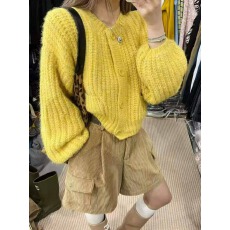 批发韩系长袖<b class='q'>毛衣外套</b>女秋季慵懒风针织开衫纯欲气质修身短款外搭上衣