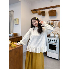 批发实拍  蕾丝花边长袖内搭+灯芯<b class='q'>裤</b>