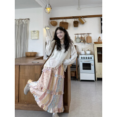 批发实拍实价  镂空防晒罩衫+碎花<b class='q'>半身裙</b>