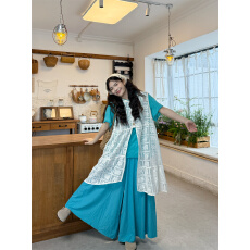 批发实拍  百搭<b class='q'>无袖</b>不规则马甲+短袖T+长裤