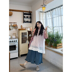 批发实拍  蕾丝花边<b class='q'>无袖</b>背心+粉短袖T+牛仔裤