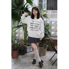 批发美式创意蝴蝶结印花圆领<b class='q'>卫衣</b>女学生秋季薄款甜美ins风上衣