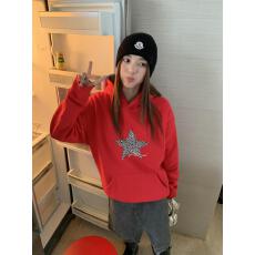 批发秋冬豹纹印花五角星连帽草写字母<b class='q'>卫衣</b>情侣<b class='q'>潮牌</b>
