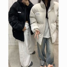 批发美式复古学院风棉服女冬装外套防寒宽松保暖厚面包服潮