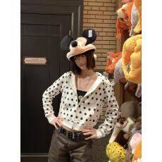 批发<b class='q'>韩国</b>ins趣味白色波点连帽<b class='q'>卫衣</b>秋季辣妹修身拉链外套短款上衣开衫