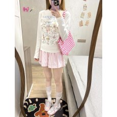 批发韩系芭蕾舞鞋印花正肩修身长袖t恤女柔软弹力早秋打底衫显瘦<b class='q'>上衣</b>