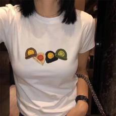 2026新款ins超火白色短袖韩版修身图案夏季百搭纯棉T恤女上衣
