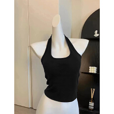 批发挂脖背心小吊带上衣内搭外穿短款打底运动