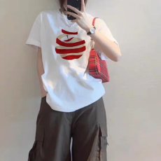 批发纯棉短袖t恤女白色<b class='q'>宽松</b>2026新款夏季韩系半袖打底衫洋气内搭上衣