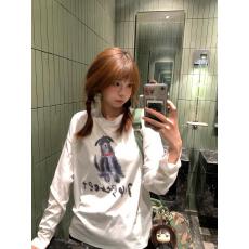 批发薄款凉感小狗长袖罩衫 2026春季新款<b class='q'>潮牌</b>宽松<b class='q'>T</b><b class='q'>恤</b>女款