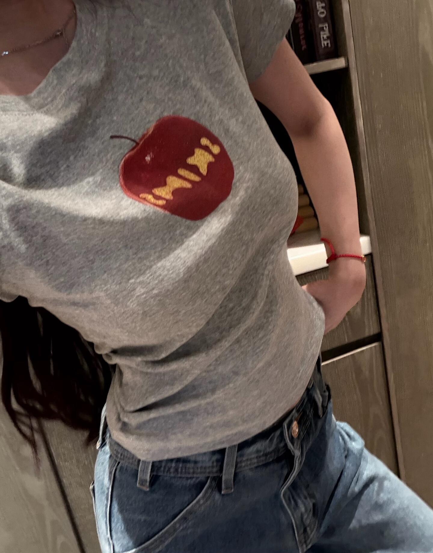 아메리칸 프린트 쇼트 스타일 스트레이트 반팔 맨위 여성 레저 다용도 티셔츠 tee