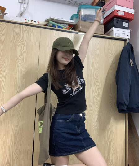 아메리칸 높음 거리 별 알파벳 프린트 긍정적 인 어깨 반팔 티셔츠 여성 여름 작은 키 몸매 가꾸기 이슬 뼈의 쇼트 스타일 맨위