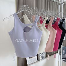 批发性感小心机~新款带胸垫瑜伽服高强度防震<b class='q'>运动</b><b class='q'>文胸</b>高级感健身背心