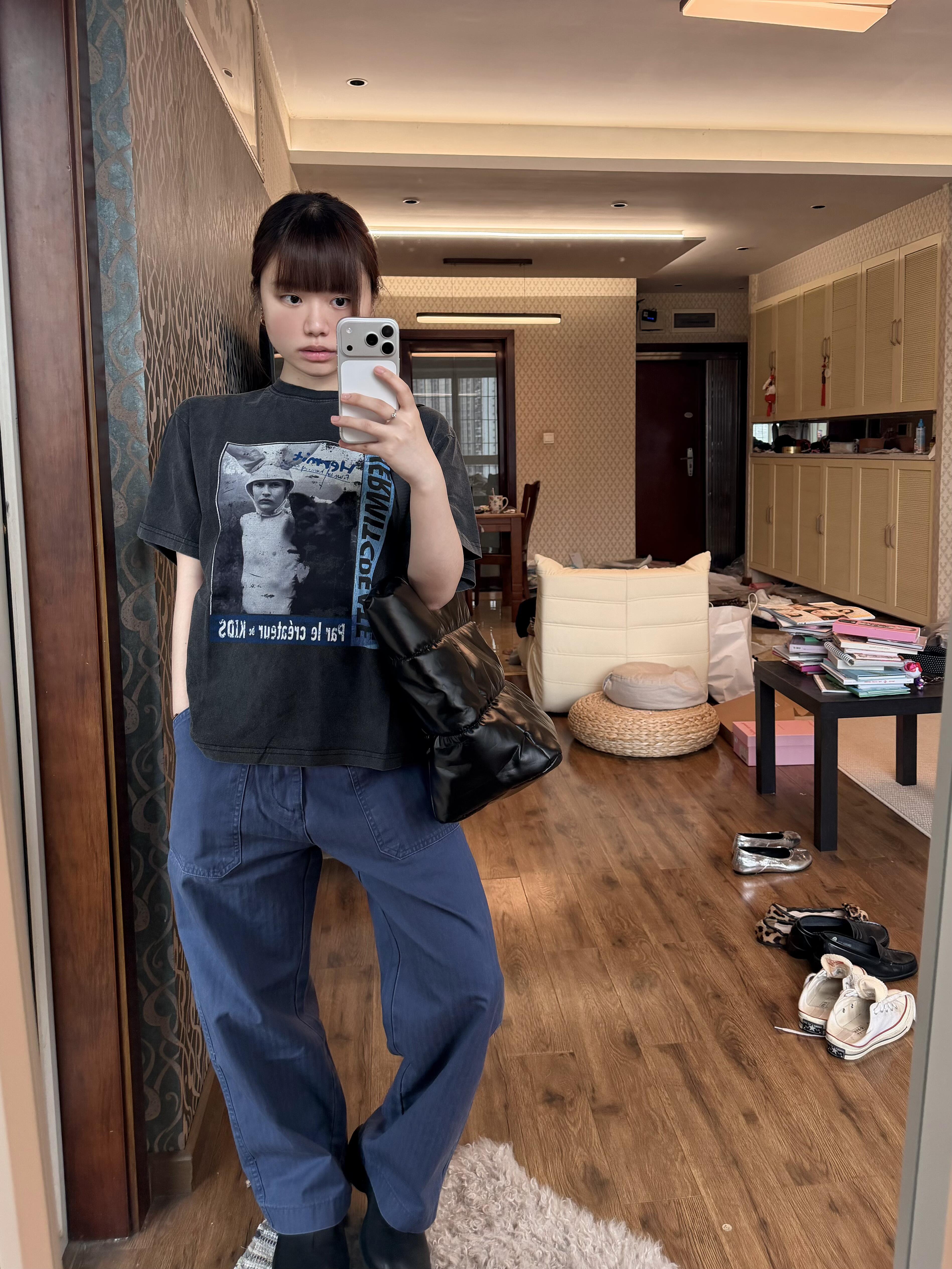 아메리칸 거리 vintage 웃음 하 트렌드 초상화 프린트 워싱 마 오래된 반팔 티셔츠 여성 여름 루즈핏 맨위