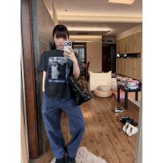批发美式街头vintage<b class='q'>嘻哈</b>潮流人像印花水洗做旧短袖<b class='q'>T</b><b class='q'>恤</b>女夏季宽松上衣