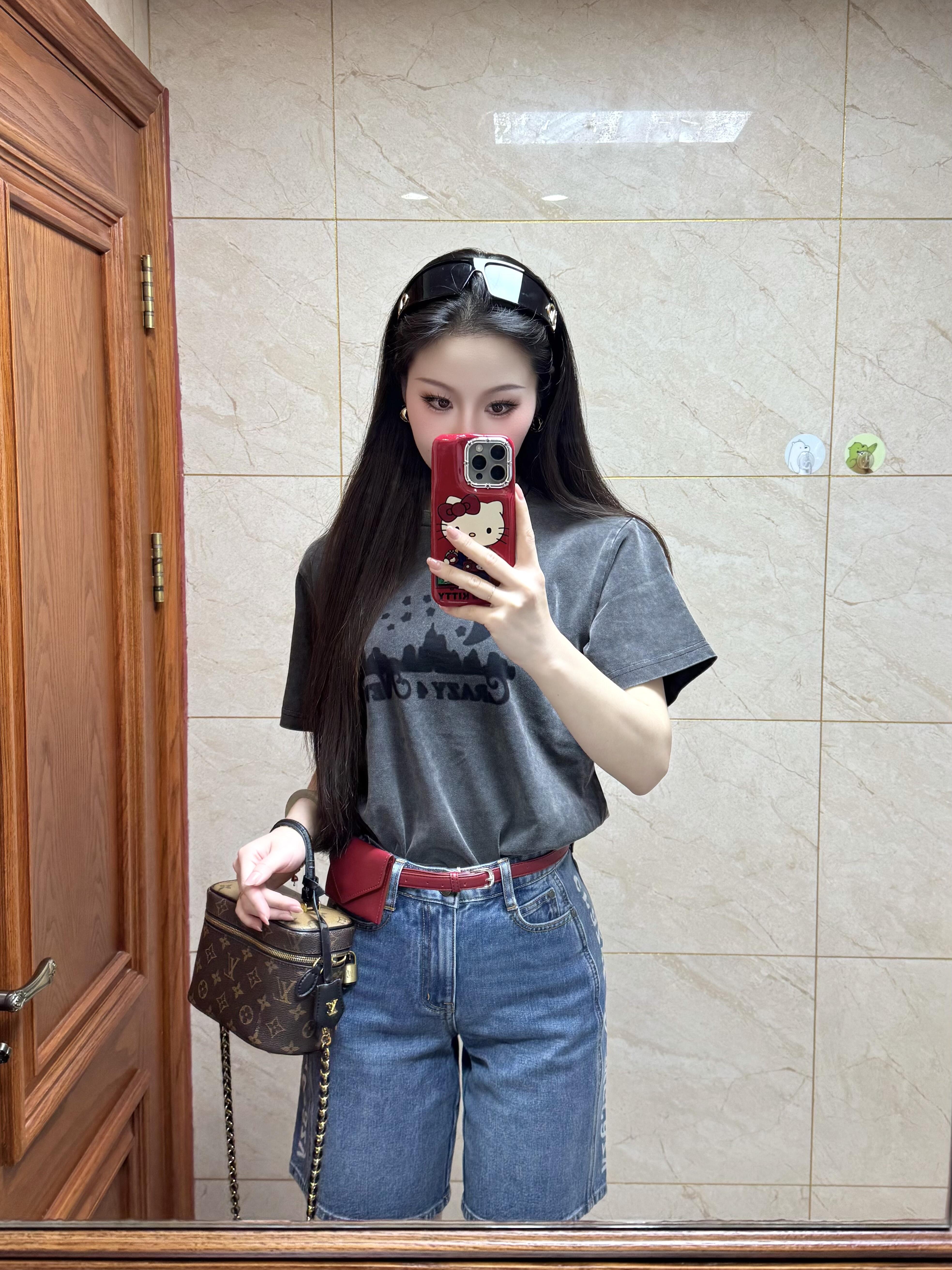 한 부서 미니멀리즘 패턴 알파벳 프린트 라운드 넥 반팔 티셔츠 여성 여름 편안함 출퇴근 다용도 맨위