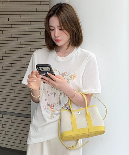 한 부서 꽃 반팔 티셔츠 여성 여름 새로운 캐주얼 다용도 루즈핏 슬림해 보이는 디자인 센스 패션 맨위
