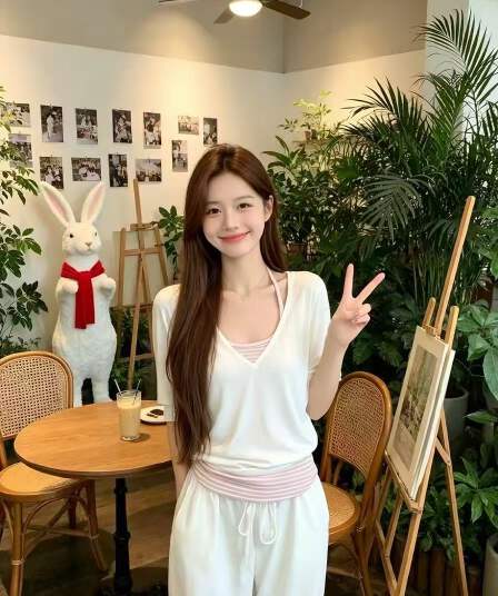 한 부서 반소매 티셔츠 블라우스 스트라이프 캐미솔 세트 여성 여름 투피스 세트 슬림해 보이는 화이트 중간 소매 맨위