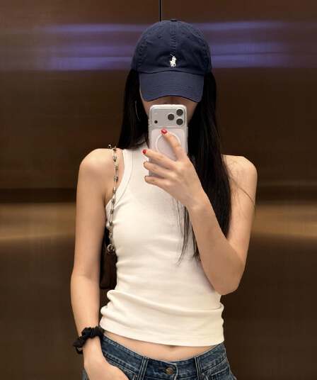 화이트 단어 캐미솔 여름 외출용 라운드 넥 신축성 몸매 가꾸기 핫걸 쇼트 스타일 어깨 인사이드 가져 가라. 민소매 맨위