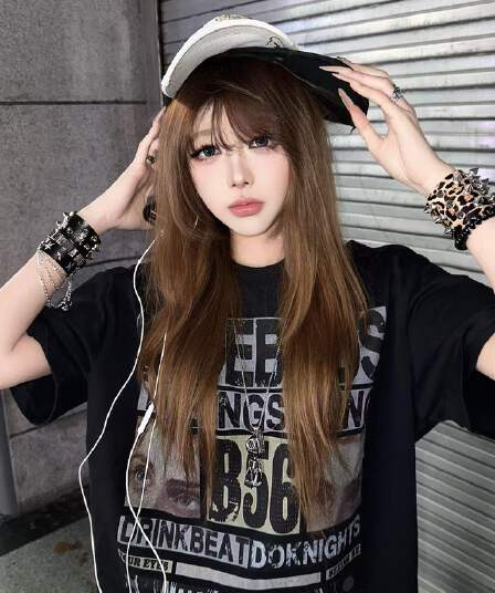 아메리칸 거리 검정색 알파벳 프린트 라운드 넥 루즈핏 반팔 티셔츠 남녀 여름 oversize 커플 맨위 트렌디
