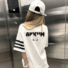 批发美式复古纯棉短袖t恤女夏季新款<b class='q'>街头</b>宽松学生潮牌设计感半袖上衣