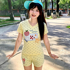 批发V领波点短袖正肩新款显瘦清新爆款通勤<b class='q'>欧美风</b>休闲甜酷上衣潮