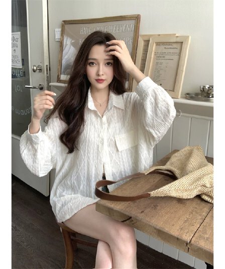 얇은 스타일 태양 보호 셔츠 여성 코트 가을 홀로우 아웃 자수 셔츠 맨위
