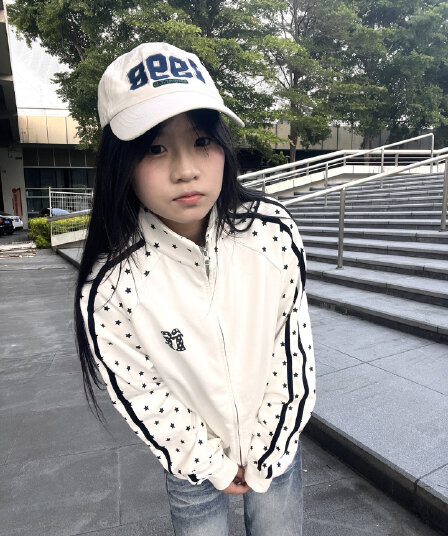 일본식 도트 무늬 스탠드 칼라 후드티 소녀 봄 가을 루즈핏 카디건 코트 맨위