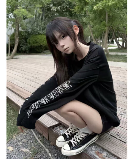 아메리칸 레트로 십자가 긴팔 자외선 차단 블라우스 여성 여름 느긋한 바람 루즈핏 눈꽃 면 얇은 맨위