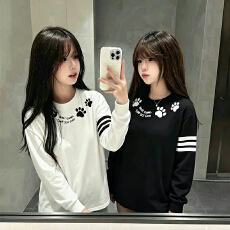 批发美式潮牌纯棉长袖t恤女秋季百搭宽松<b class='q'>街头</b>学生设计感上衣服