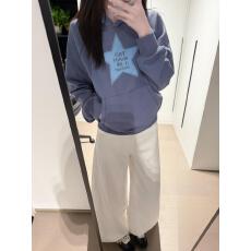 批发美式<b class='q'>复古</b>五角星印花连帽短款卫衣女春秋季新款设计感宽松显瘦上衣