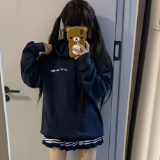 批发创意设计感印花连帽卫衣2026秋冬<b class='q'>新款</b>长袖简约潮流