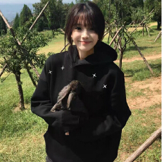 批发美式重磅加绒连帽卫衣男女秋冬宽松慵懒风设计感小众情侣帽衫外套