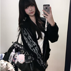 批发美式高街字母连帽<b class='q'>卫衣</b>男女宽松拉链开衫情侣百搭上衣秋冬<b class='q'>潮牌</b>夹克