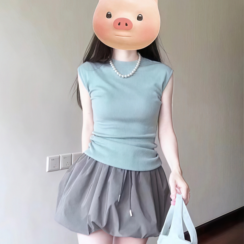 여름 드레스 전체 집합 ootd 착용 가져 가라. 작은 키 한 인사이드 한 가스 연령 감소 학원 스타일 맨위 미니 스커트 투피스 슈트 여성