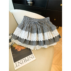 批发实价实拍~2026早春新款甜美百搭<b class='q'>蕾丝</b>拼接半身裙防走光花苞<b class='q'>安全</b><b class='q'>裤</b>